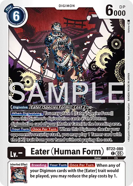 Digimon TCG Card 'BT22-080' 'Eater (Human Form)'