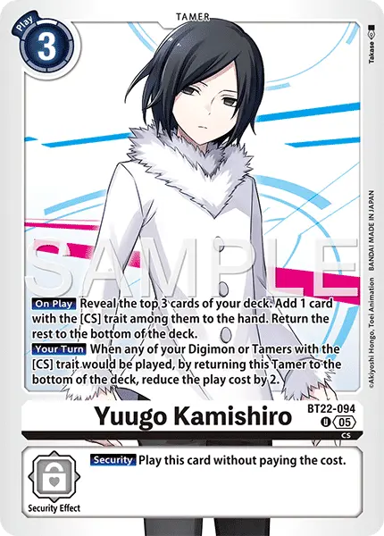 Digimon TCG Card 'BT22-094' 'Yuugo Kanishiro'