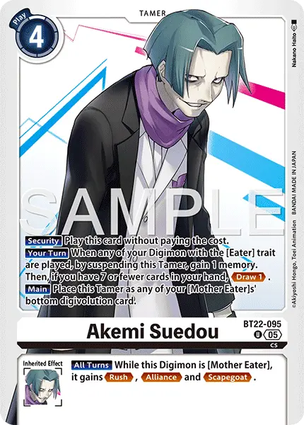 Digimon TCG Card 'BT22-095' 'Akemi Suedou'