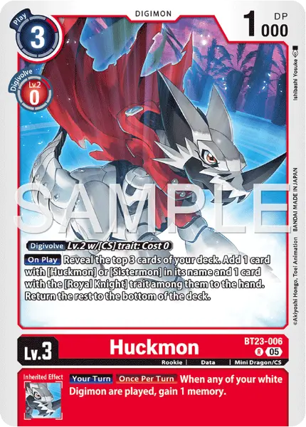 Digimon TCG Card 'BT23-006' 'Huckmon'