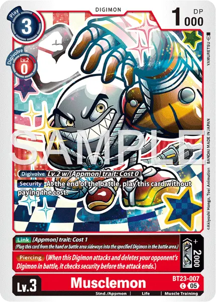 Digimon TCG Card 'BT23-007' 'Musclemon'