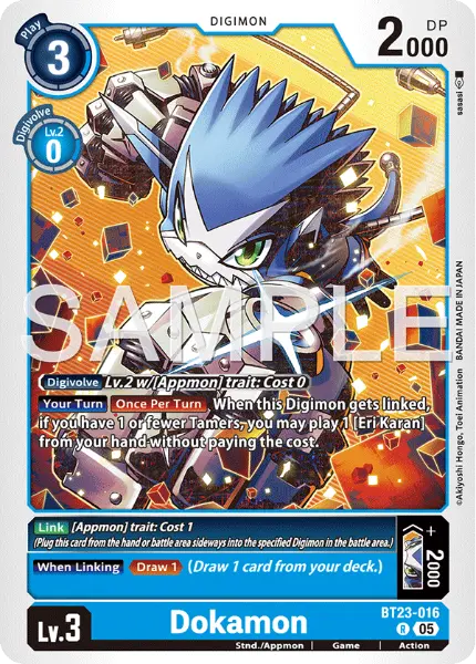 Digimon TCG Card 'BT23-016' 'Dokamon'