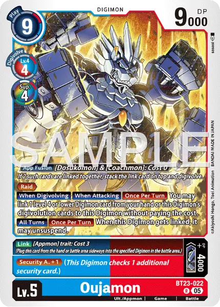 Digimon TCG Card 'BT23-022' 'Oujamon'