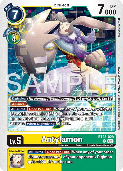 Digimon TCG Card 'BT23-029' 'Antylamon'