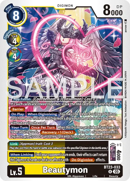 Digimon TCG Card 'BT23-033' 'Beautymon'