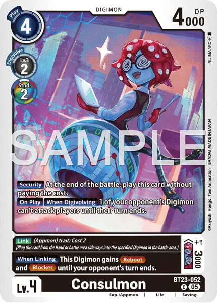 Digimon TCG Card 'BT23-052' 'Consulmon'