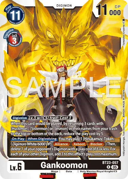 Digimon TCG Card 'BT23-057' 'Gankoomon'