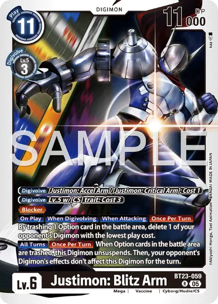 Deck Justimon - 1st with preview of card BT23-059