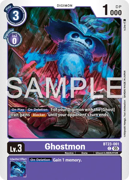 Digimon TCG Card 'BT23-061' 'Ghostmon'