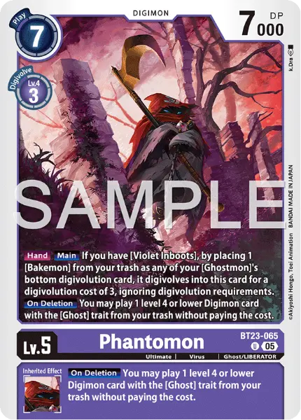 Digimon TCG Card 'BT23-065' 'Phantomon'
