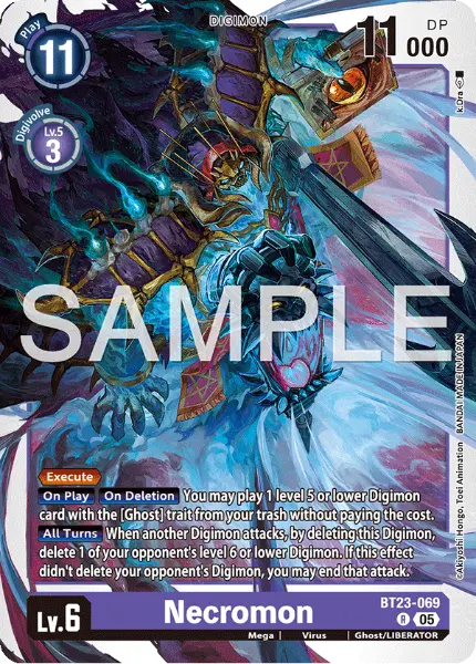 Digimon TCG Card 'BT23-069' 'Necromon'