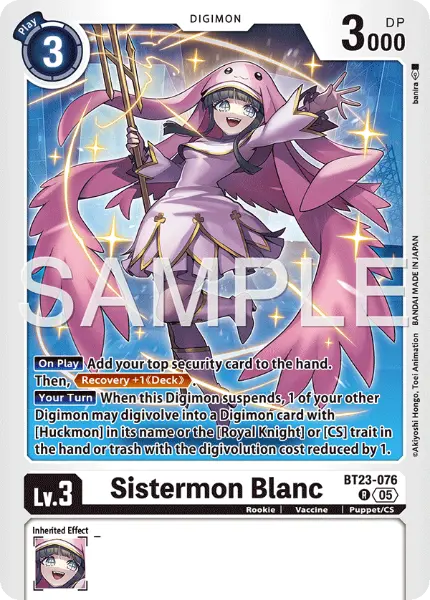 Digimon TCG Card 'BT23-076' 'Sistermon Blanc'