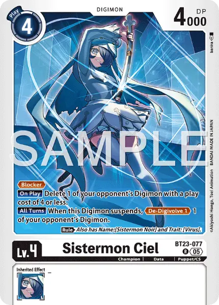 Digimon TCG Card 'BT23-077' 'Sistermon Ciel'
