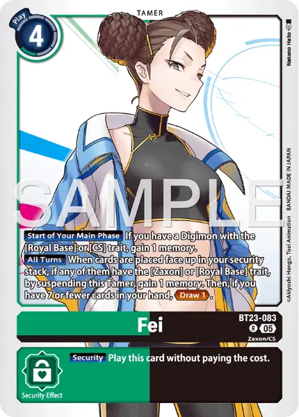 Digimon TCG Card 'BT23-083' 'Fei'