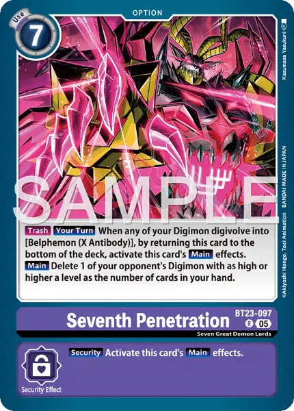 Digimon TCG Card 'BT23-097' 'Seventh Penetration'