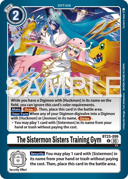 Digimon TCG Card 'BT23-099' 'The Sistermon Sisters Training Gym'