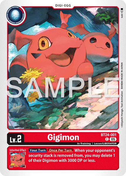 Digimon TCG Card 'BT24-001' 'Gigimon'
