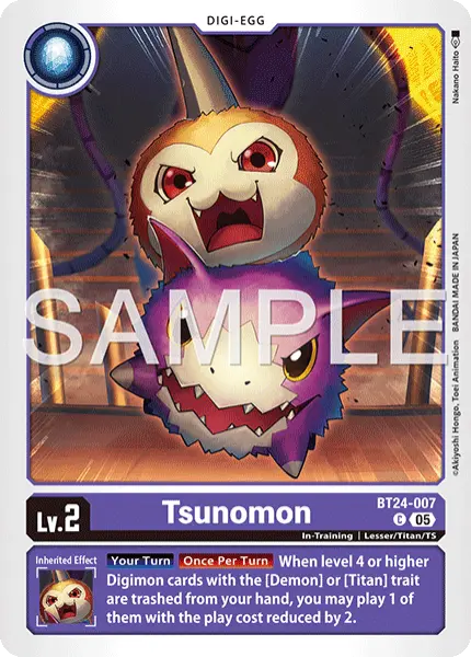 Digimon TCG Card 'BT24-007' 'Tsunomon'
