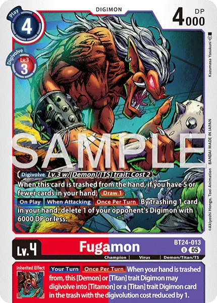 Digimon TCG Card 'BT24-013' 'Fugamon'