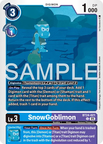Digimon TCG Card 'BT24-021' 'SnowGoblimon'