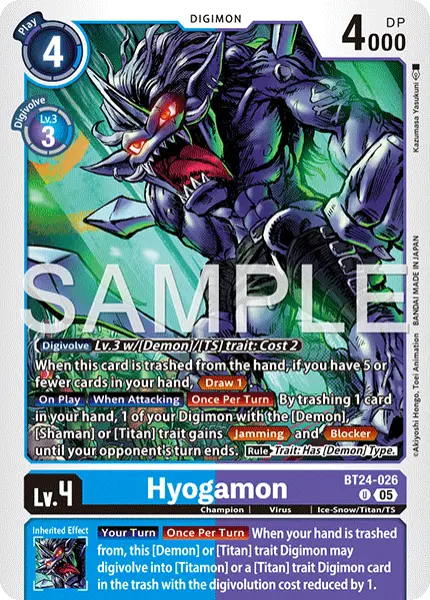 Digimon TCG Card 'BT24-026' 'Hyogamon'