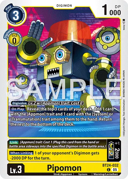 Digimon TCG Card 'BT24-032' 'Pipomon'