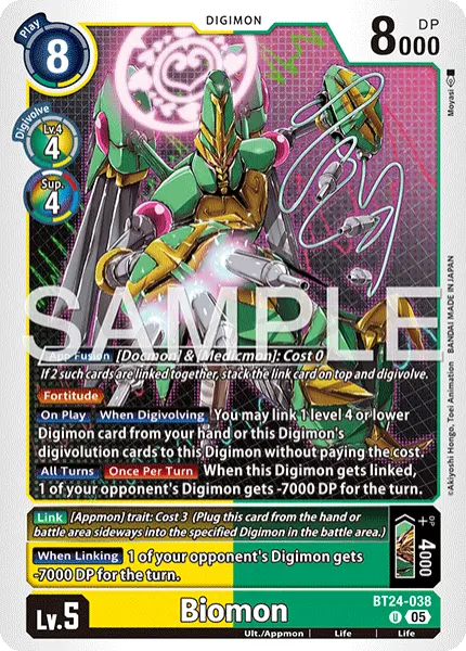 Digimon TCG Card 'BT24-038' 'Biomon'