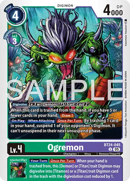 Digimon TCG Card 'BT24-045' 'Ogremon'