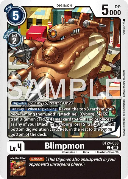 Digimon TCG Card 'BT24-058' 'Blimpmon'