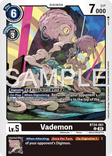 Digimon TCG Card 'BT24-061' 'Vademon'