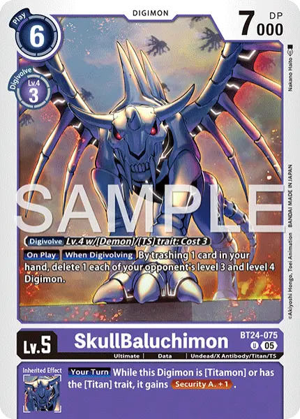 Digimon TCG Card 'BT24-075' 'SkullBaluchimon'
