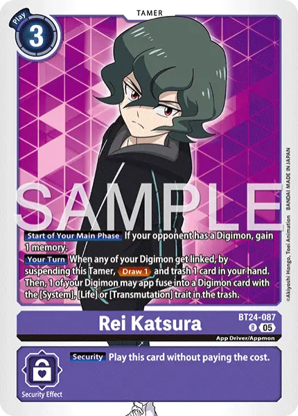 Digimon TCG Card 'BT24-087' 'Rei Katsura'
