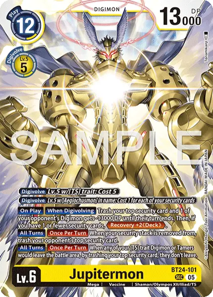 Deck BT24 Jupitermon with preview of card BT24-101