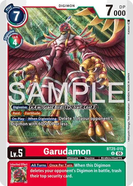 Digimon TCG Card 'BT25-015' 'Garudamon'