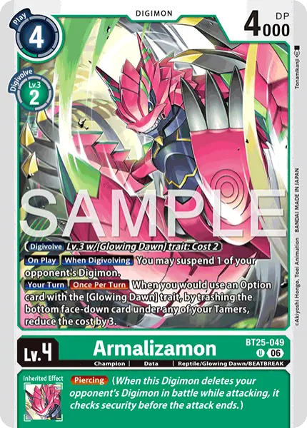 Digimon TCG Card 'BT25-049' 'Armalizamon'