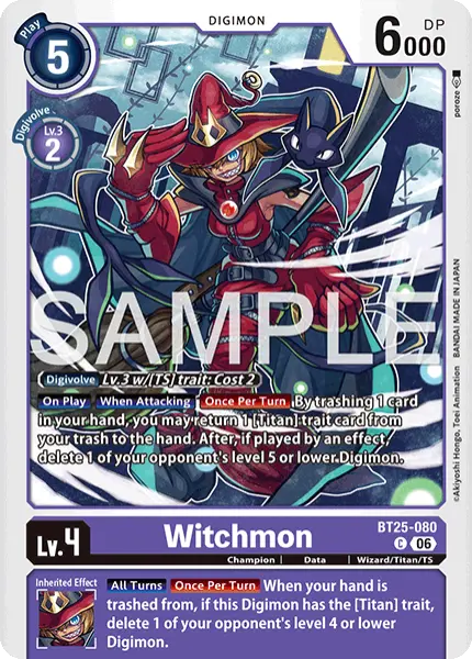 Digimon TCG Card 'BT25-080' 'Witchmon'