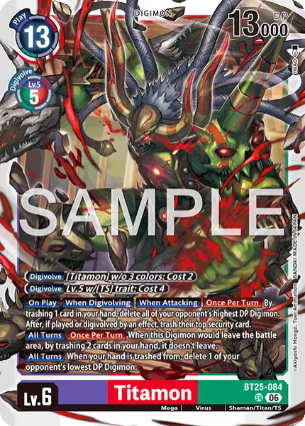 Deck Titamon - 14th with preview of card BT25-084