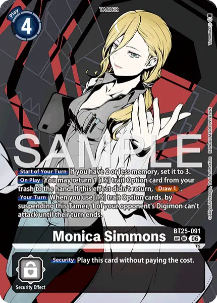 Digimon TCG Card 'BT25-091_P2' 'Monica Simmons'
