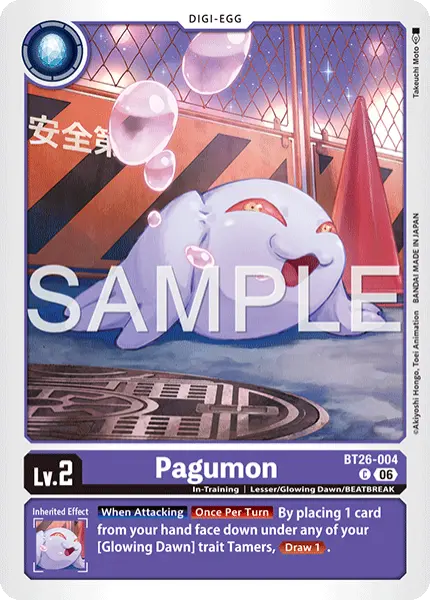 Digimon TCG Card 'BT26-004' 'Pagumon'