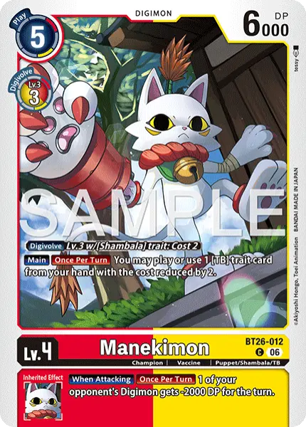 Digimon TCG Card 'BT26-012' 'Manekimon'