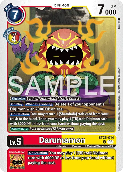 Digimon TCG Card 'BT26-014' 'Darumamon'