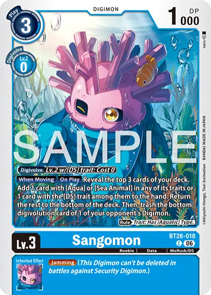 Digimon TCG Card 'BT26-018' 'Sangomon'