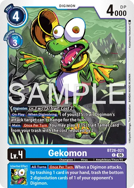 Digimon TCG Card 'BT26-021' 'Gekomon'