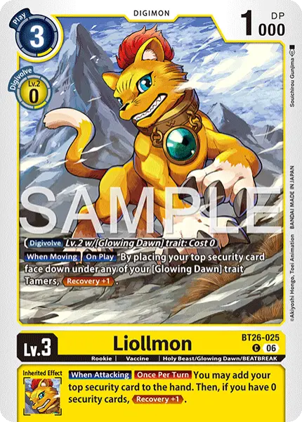 Digimon TCG Card 'BT26-025' 'Liollmon'