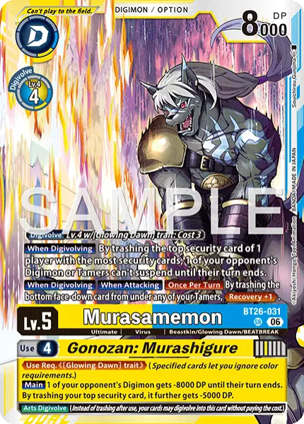 Digimon TCG Card 'BT26-031' 'Murasamemon Gonozan: Murashigure'