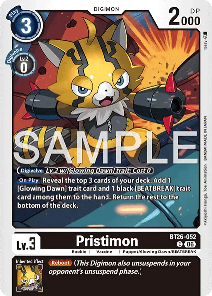 Digimon TCG Card 'BT26-052' 'Pristimon'