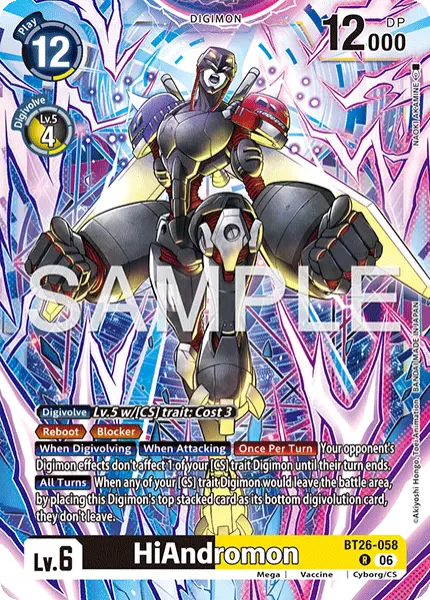 Deck HiAndromon - 17th with preview of card BT26-058