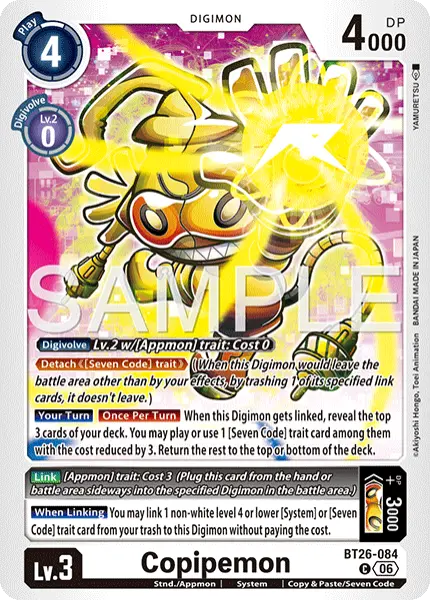 Digimon TCG Card 'BT26-084' 'Copipemon'