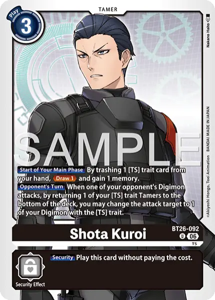 Digimon TCG Card 'BT26-092' 'Shota Kuroi'