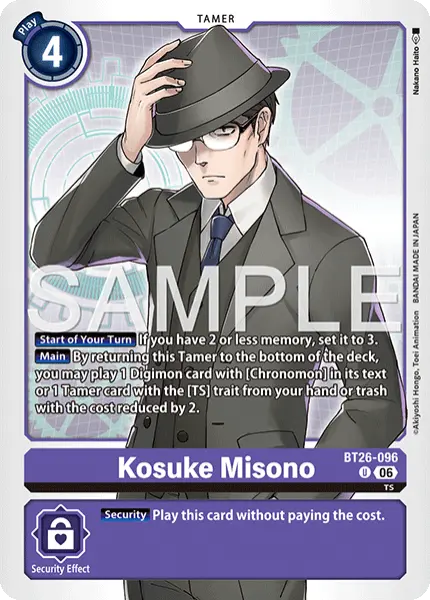 Digimon TCG Card 'BT26-096' 'Kosuke Misono'